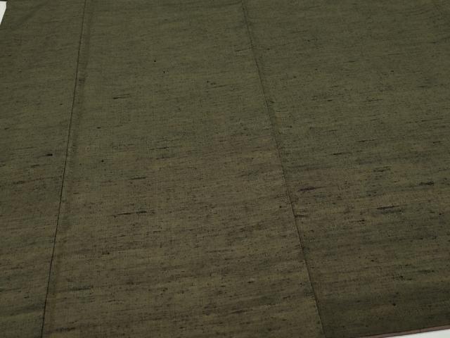 平和屋着物●男性 紬 アンサンブル 涅色 正絹 逸品 CAAX0932vf