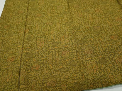 平和屋着物●重要無形文化財　人間国宝　中村勇二郎　小紋　更紗花文　正絹　逸品　CAAX0936vf