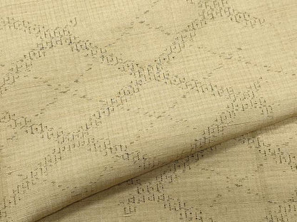 平和屋着物●上質な紬 菱文 正絹 逸品 CAAX0946vf