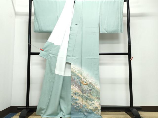 平和屋着物●豪華色留袖　外池雅峰　風景草花文　暈し染め　正絹　逸品　CAAX0948vf