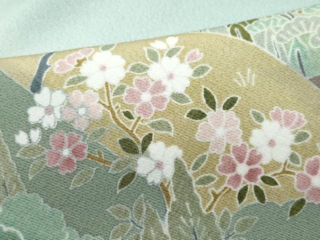 平和屋着物●豪華色留袖　外池雅峰　風景草花文　暈し染め　正絹　逸品　CAAX0948vf