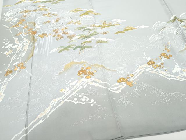 平和屋着物●創業460年・千總 訪問着 駒刺繍 松楓文 金彩 正絹 逸品 CAAX0949vf