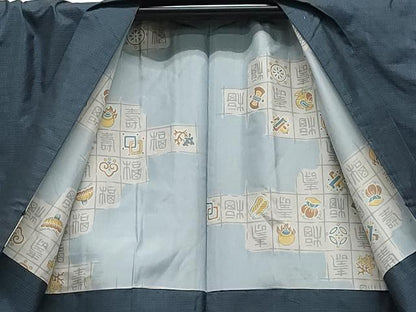 平和屋着物●男性 本場大島紬 アンサンブル 100亀甲 総詰め 正絹 逸品 CAAX0962vf