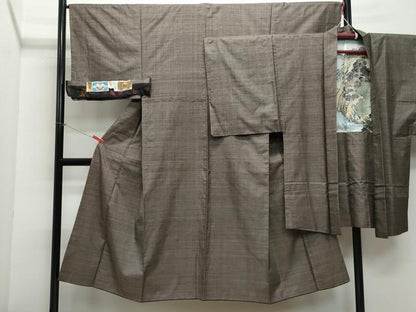 平和屋着物●男性 本場大島紬 アンサンブル 120亀甲 総詰め 松山茂治作 証紙付き 正絹 逸品 CAAX0964vf