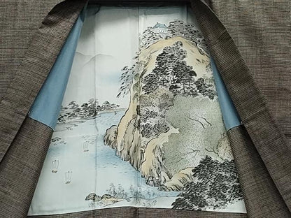 平和屋着物●男性 本場大島紬 アンサンブル 120亀甲 総詰め 松山茂治作 証紙付き 正絹 逸品 CAAX0964vf