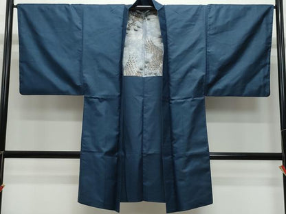 平和屋着物●男性　紬　アンサンブル　吉祥文　正絹　逸品　CAAX0965vf