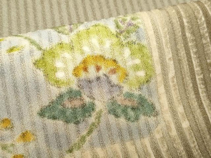 平和屋着物●訪問着 刺繍 更紗花唐草文 暈し染め 正絹 逸品 CAAX0990vf