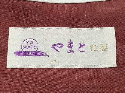 平和屋着物●本場大島紬 風景籬草花文 やまと誂製 正絹 逸品 CAAX1017vf