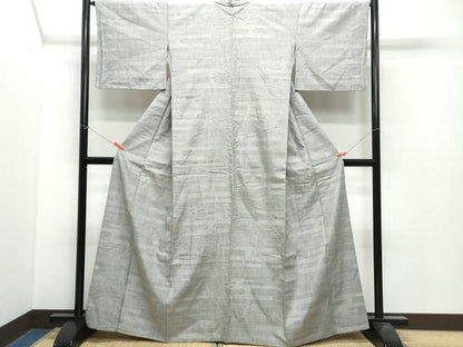 平和屋着物●結城紬 80亀甲 エ霞文 正絹 逸品 CAAX1022vf