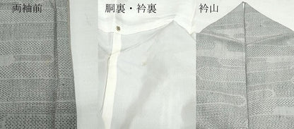 平和屋着物●結城紬 80亀甲 エ霞文 正絹 逸品 CAAX1022vf