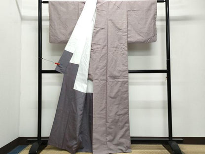 平和屋着物●ぜんまい紬　霞文　正絹　逸品　CAAX1023vf