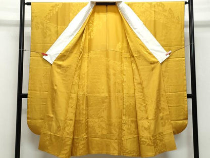 平和屋着物●豪華振袖・長襦袢セット　友禅　作家物　吉祥草花文　正絹　逸品　CAAX1025vf