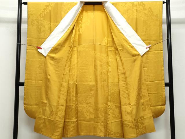 平和屋着物●豪華振袖・長襦袢セット　友禅　作家物　吉祥草花文　正絹　逸品　CAAX1025vf