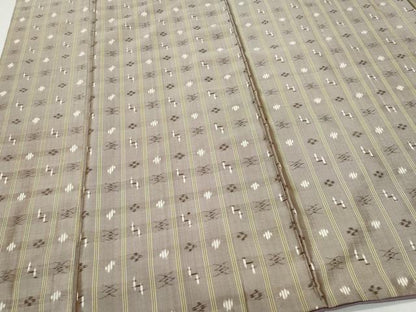 平和屋着物●上質な紬　絣文様　正絹　逸品　CAAX1026vf