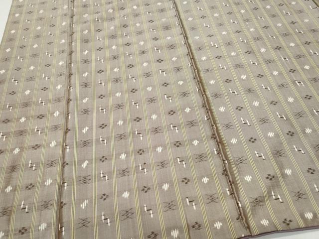 平和屋着物●上質な紬　絣文様　正絹　逸品　CAAX1026vf