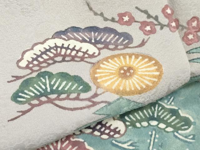 平和屋着物●豪華色留袖 型染め 松花文 正絹 逸品 CAAX1031vf