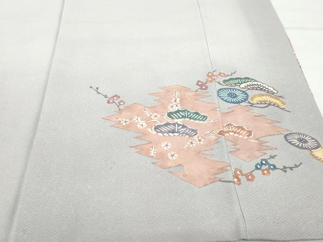 平和屋着物●豪華色留袖 型染め 松花文 正絹 逸品 CAAX1031vf