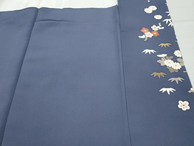 平和屋着物●創業460年・千總　訪問着　駒刺繍　飛鶴草花文　金彩　松坂屋扱い　正絹　逸品　CAAX1054vf