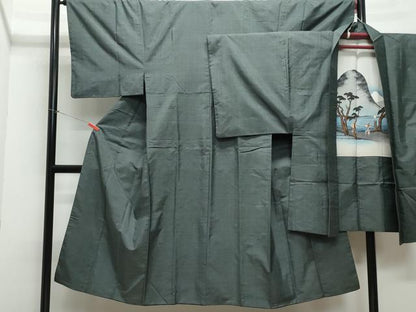 平和屋着物●男性 本場大島紬 アンサンブル 100亀甲 総詰め 正絹 逸品 CAAX1079vf