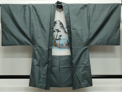 平和屋着物●男性 本場大島紬 アンサンブル 100亀甲 総詰め 正絹 逸品 CAAX1079vf