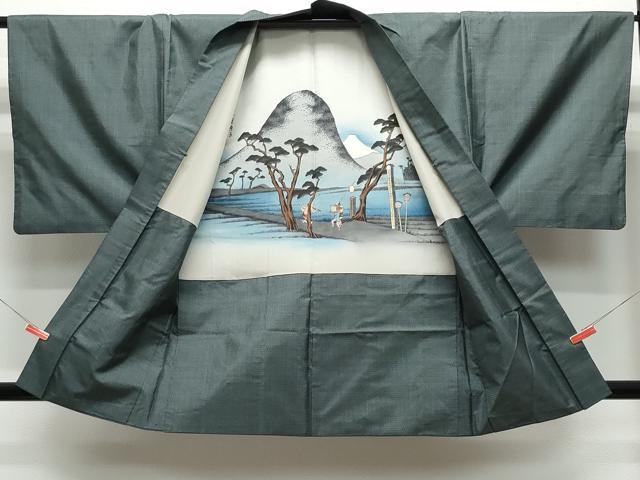平和屋着物●男性 本場大島紬 アンサンブル 100亀甲 総詰め 正絹 逸品 CAAX1079vf