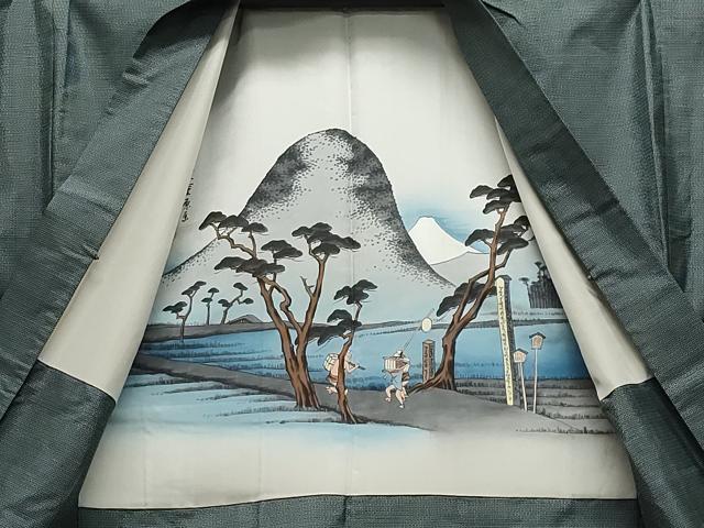 平和屋着物●男性 本場大島紬 アンサンブル 100亀甲 総詰め 正絹 逸品 CAAX1079vf
