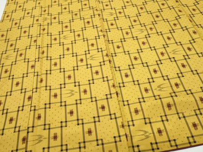 平和屋着物●本場琉球絣　紬　正絹　逸品　CAAX1084vf