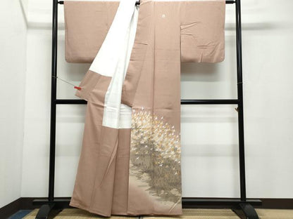 平和屋着物●日本画家 水嶋征夫 色留袖 飛鶴文 金銀彩 正絹 逸品 CAAX1088vf