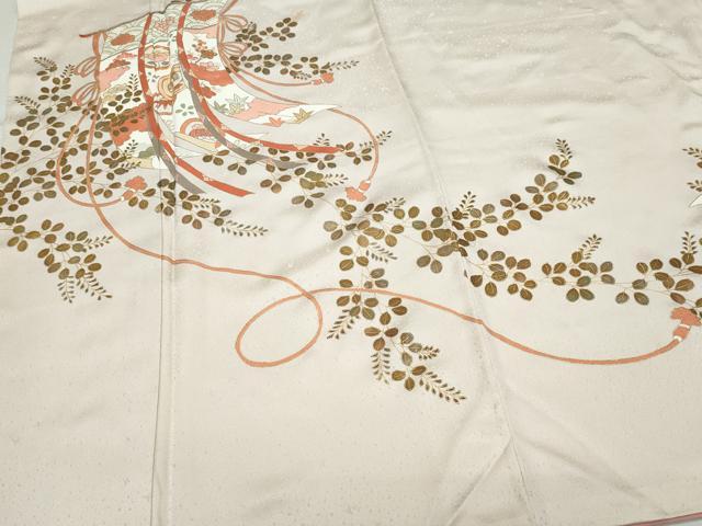 平和屋着物●訪問着 駒刺繍 几帳草花丸文 金彩 正絹 逸品 CAAX1091vf
