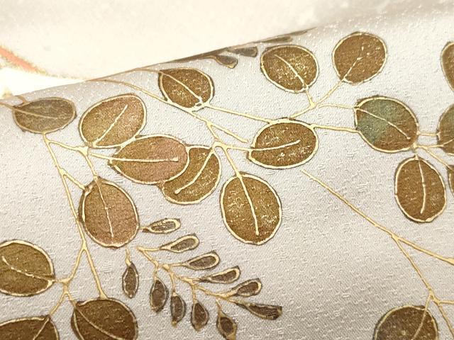 平和屋着物●訪問着 駒刺繍 几帳草花丸文 金彩 正絹 逸品 CAAX1091vf