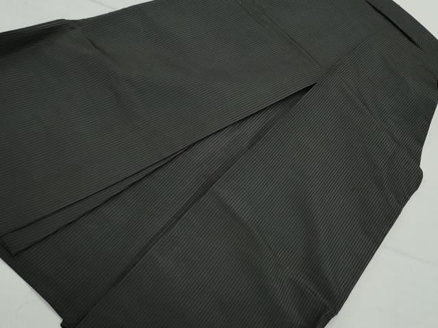 平和屋着物●男性　馬乗り袴　間道　正絹　逸品　CAAX1108vf