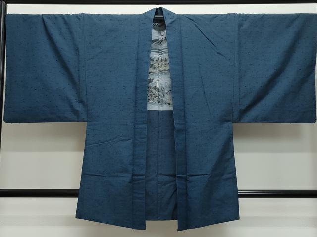 平和屋着物●男性 紬 髭紬・羽織セット 褐返色 正絹 逸品 CAAX1111vf