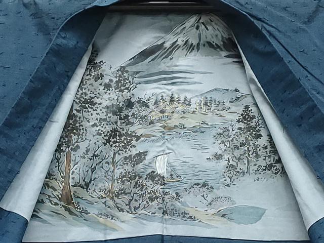 平和屋着物●男性 紬 髭紬・羽織セット 褐返色 正絹 逸品 CAAX1111vf