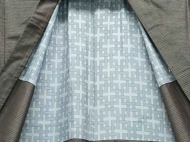 平和屋着物●男性 本場大島紬 アンサンブル 吉祥文 正絹 逸品 CAAX1114vf