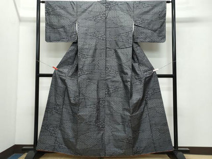 平和屋着物●本場大島紬 9マルキ 吉祥花文 正絹 逸品 CAAX1130vf