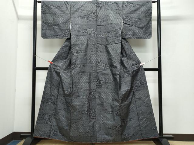 平和屋着物●本場大島紬 9マルキ 吉祥花文 正絹 逸品 CAAX1130vf