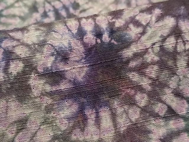 平和屋着物●菅原工房 菅原結作 漢方染紬 総絞り 吉祥文 正絹 逸品 CAAX1135vf