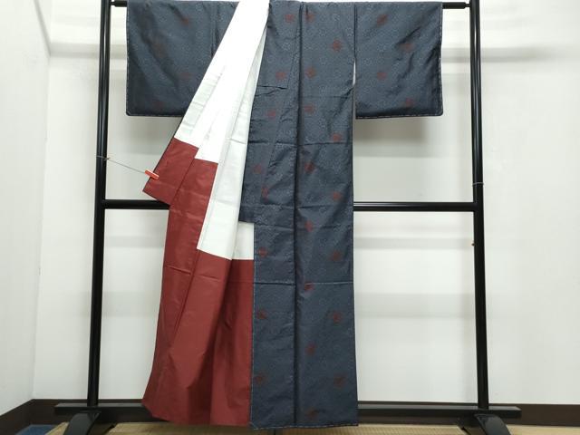 平和屋着物●本場大島紬 吉祥花文 中昌織物謹製 証紙付き 正絹 逸品 CAAX1138vf
