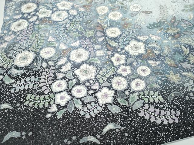 平和屋着物●吉乃一廉　幻の辻が花　訪問着　銀通し地　正絹　逸品　CAAX1139vf