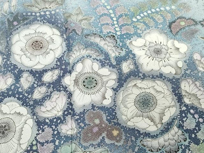 平和屋着物●吉乃一廉　幻の辻が花　訪問着　銀通し地　正絹　逸品　CAAX1139vf