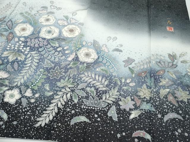 平和屋着物●吉乃一廉　幻の辻が花　訪問着　銀通し地　正絹　逸品　CAAX1139vf