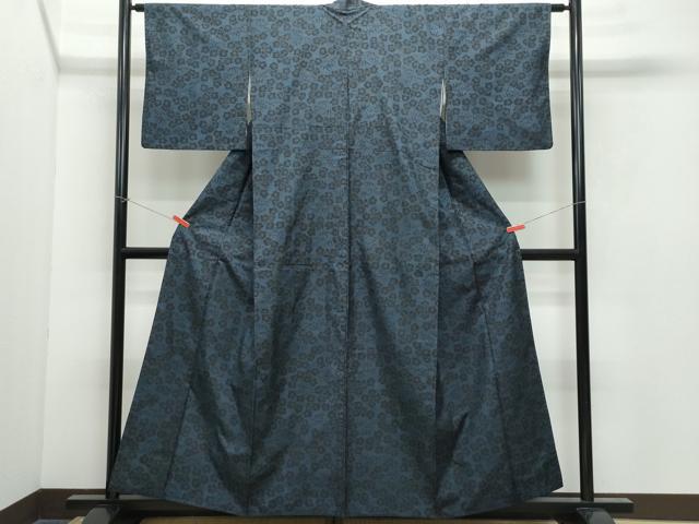 平和屋着物●本場大島紬 7マルキ 笹花文 正絹 逸品 CAAX1140vf