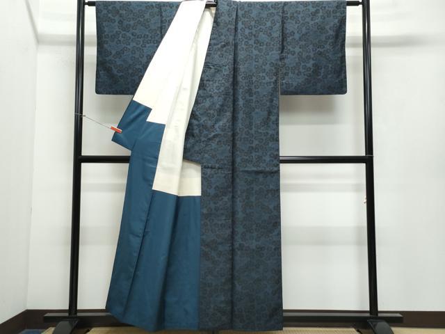 平和屋着物●本場大島紬 7マルキ 笹花文 正絹 逸品 CAAX1140vf