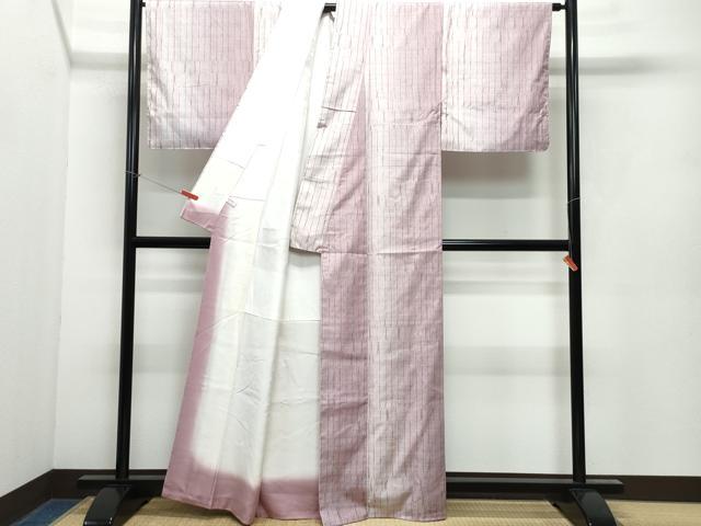 平和屋着物●上質な紬　作家物　杢目絞り　正絹　逸品　CAAX1142vf