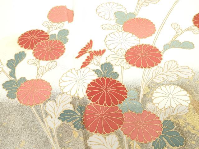 平和屋着物●訪問着 枝花文 金彩 正絹 逸品 CAAX1148vf