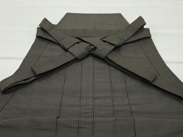 平和屋着物●男性　馬乗り袴　間道　正絹　逸品　CAAX1157vf