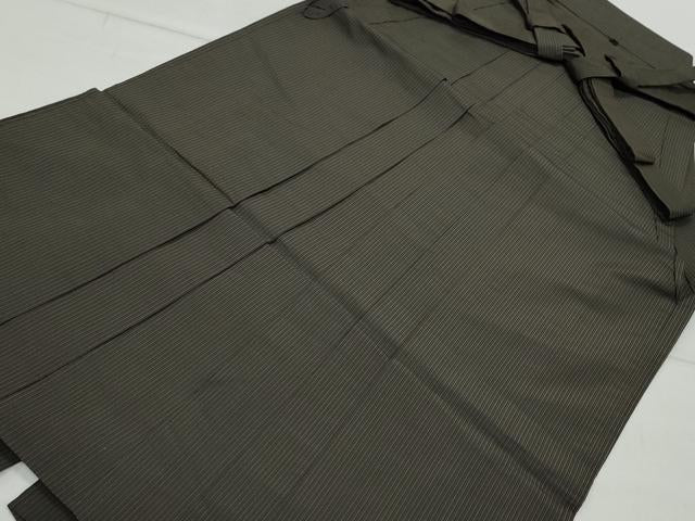平和屋着物●男性　馬乗り袴　間道　正絹　逸品　CAAX1157vf