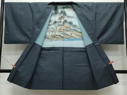 平和屋着物●男性 本場大島紬 アンサンブル 100亀甲 総詰め 正絹 逸品 CAAX1161vf