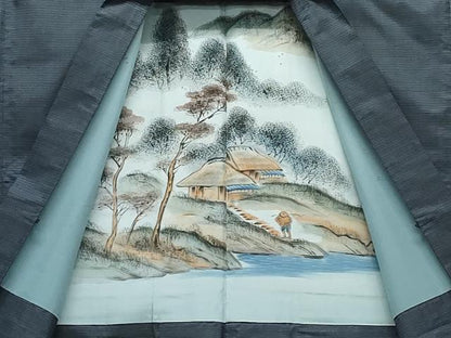 平和屋着物●男性 本場大島紬 アンサンブル 100亀甲 総詰め 正絹 逸品 CAAX1161vf