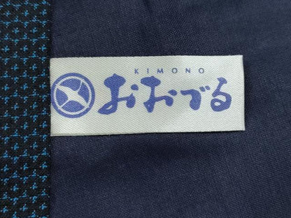 平和屋着物●男性 紬 アンサンブル 100亀甲 正絹 逸品 未使用 CAAX1168vf